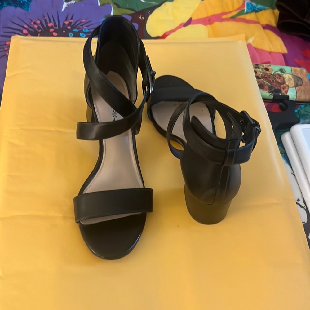 Gently worn very stylish black Via Spiga dress sandals.